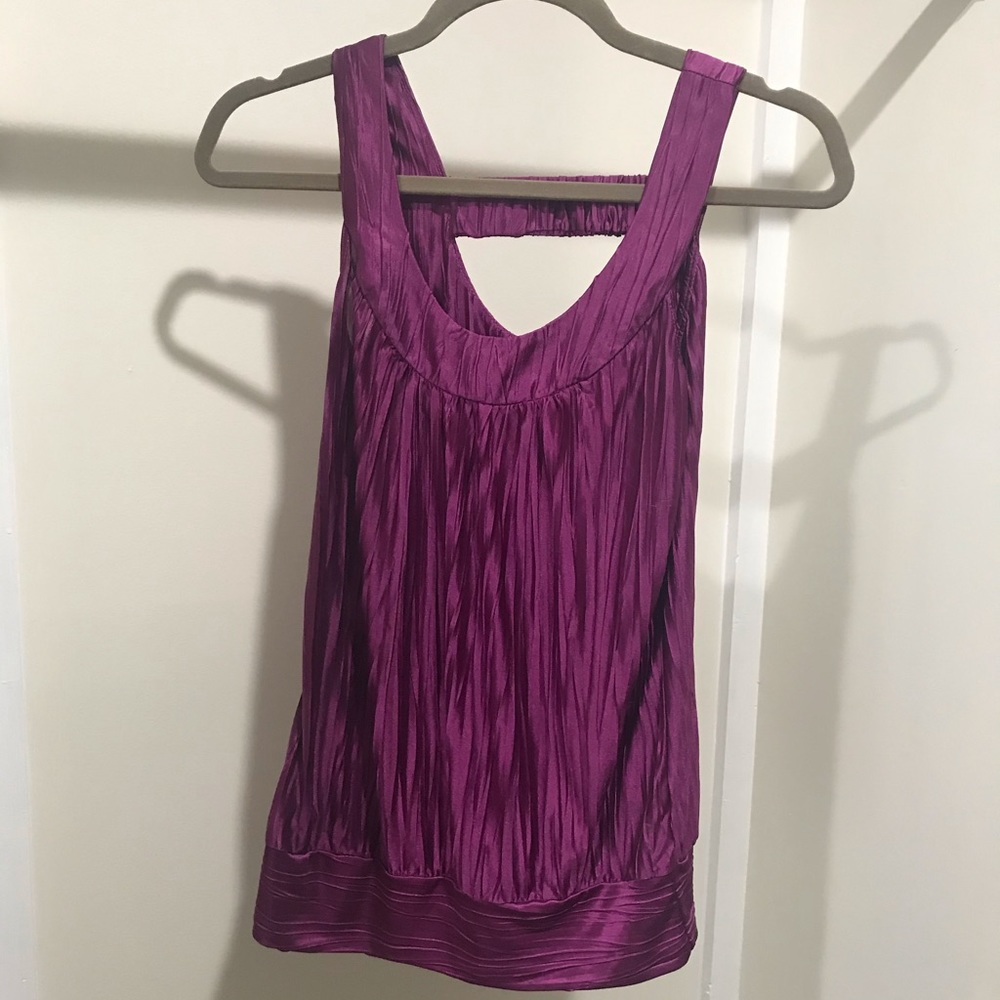 Metallic purple sleeves top